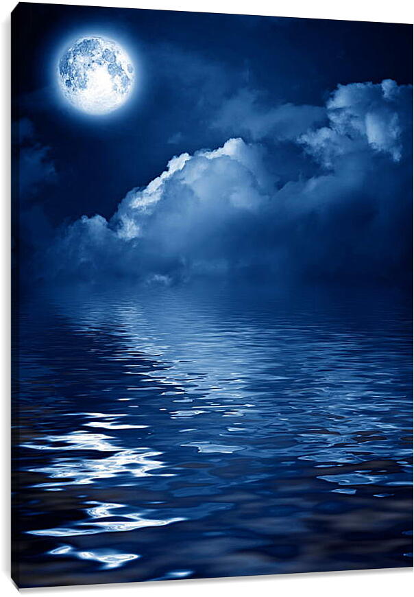Постер и плакат - Луна над рекой
