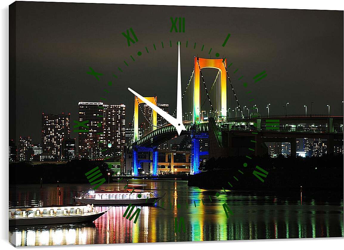 Часы картина - Радужный мост. Токио
