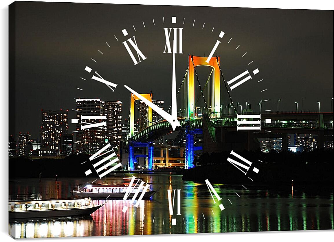 Часы картина - Радужный мост. Токио