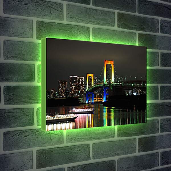 Лайтбокс световая панель - Радужный мост. Токио