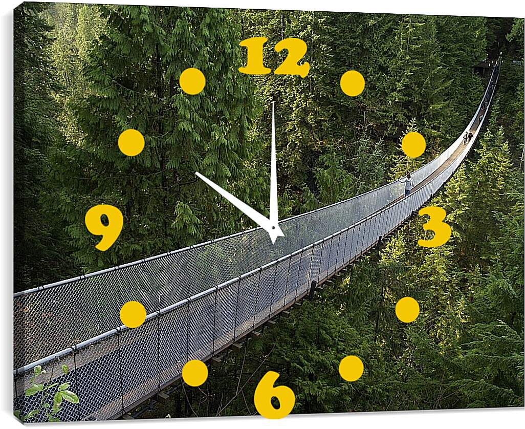 Часы картина - Подвесной мост в Ванкувере