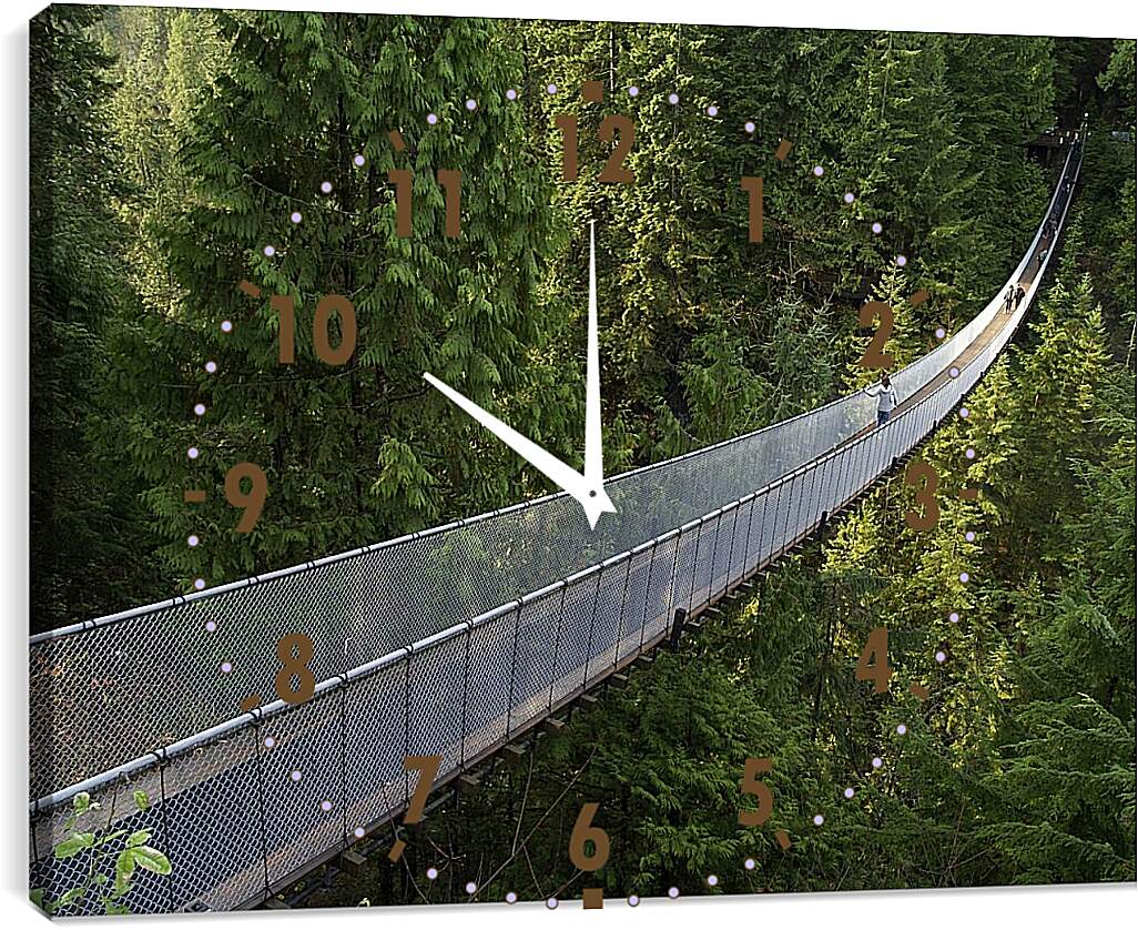Часы картина - Подвесной мост в Ванкувере