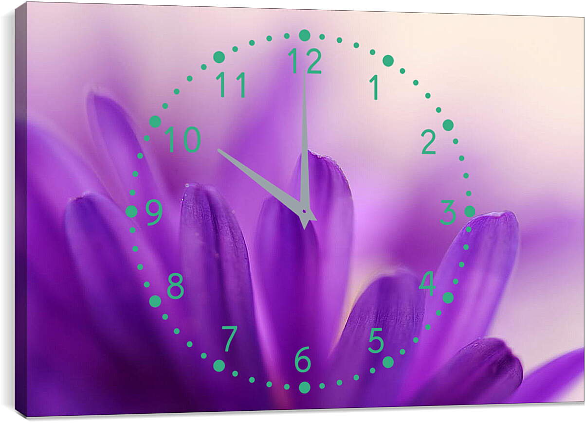 Часы картина - Листья цветка
