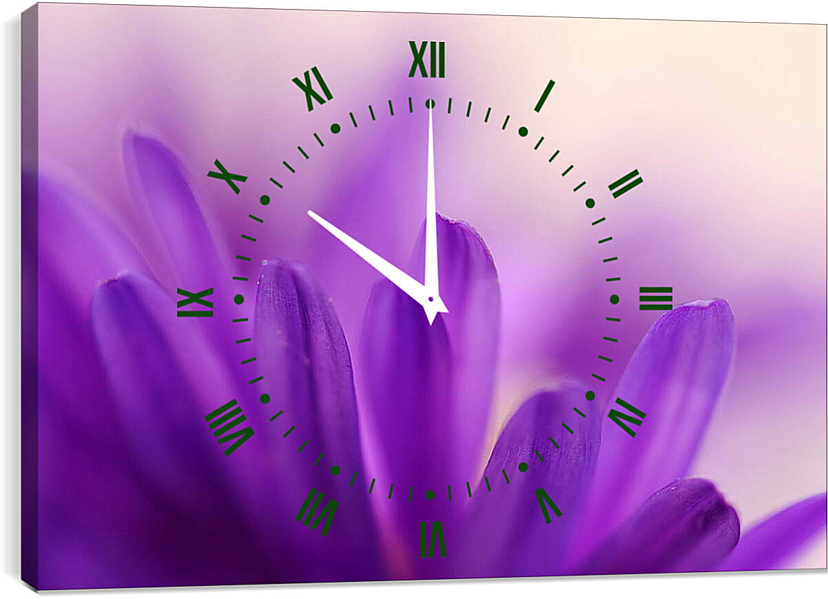 Часы картина - Листья цветка
