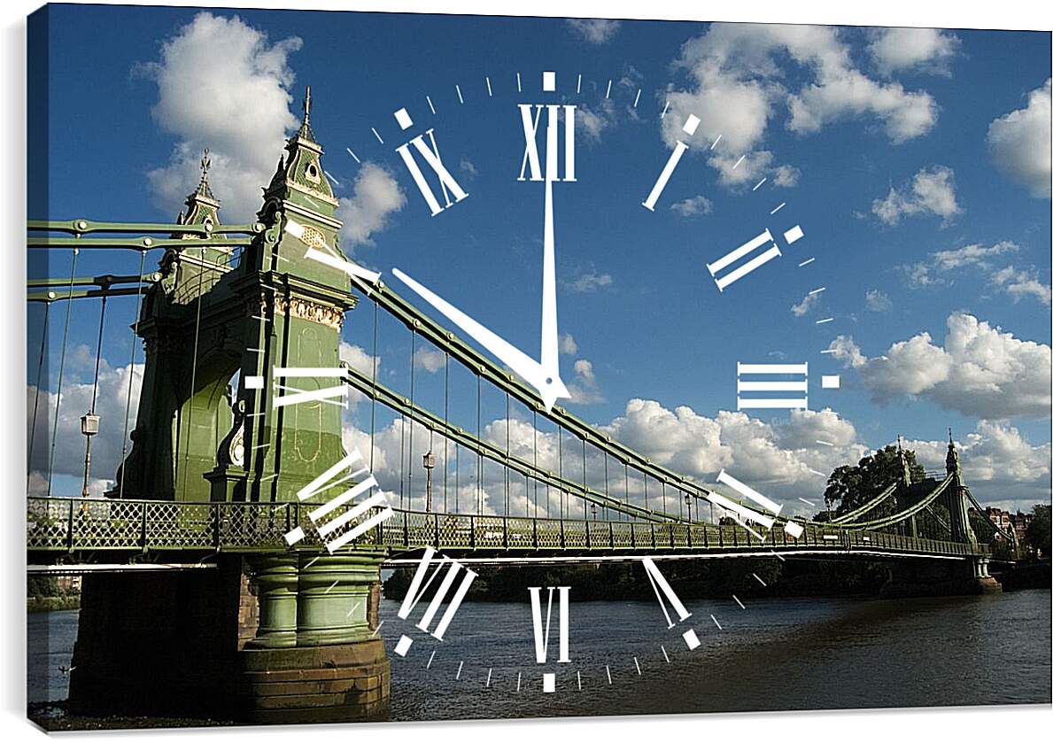Часы картина - Хаммерсмитский мост. Лондон