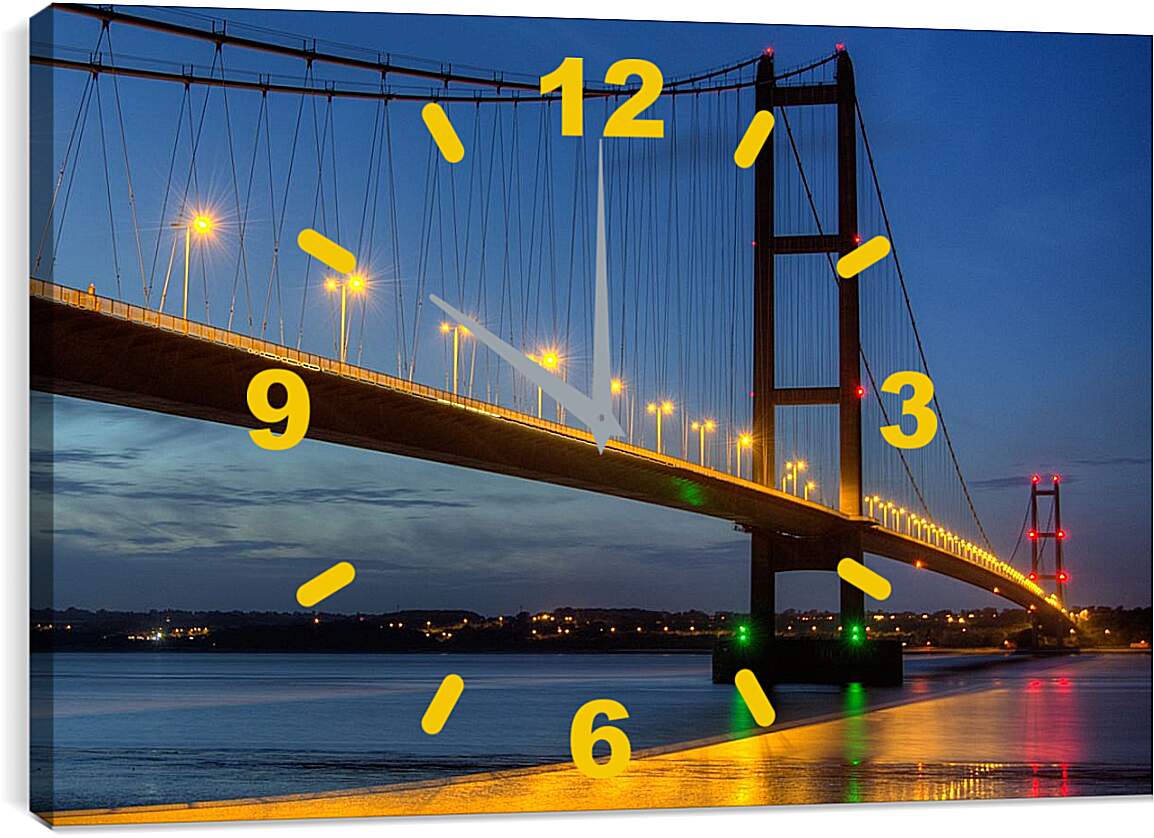 Часы картина - Мост Хамбер. Англия