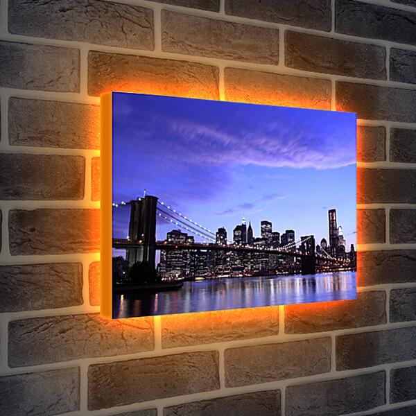Лайтбокс световая панель - Бруклинский мост. Нью-Йорк. Америка.