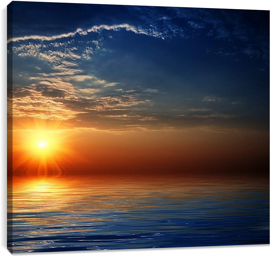Постер и плакат - Солнце над морем
