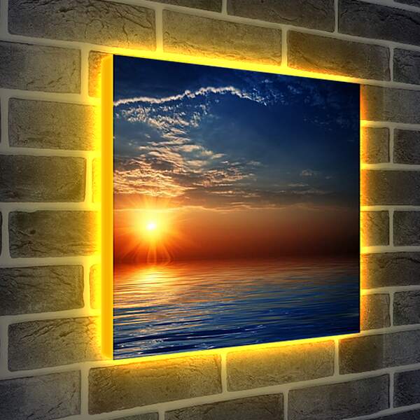Лайтбокс световая панель - Солнце над морем
