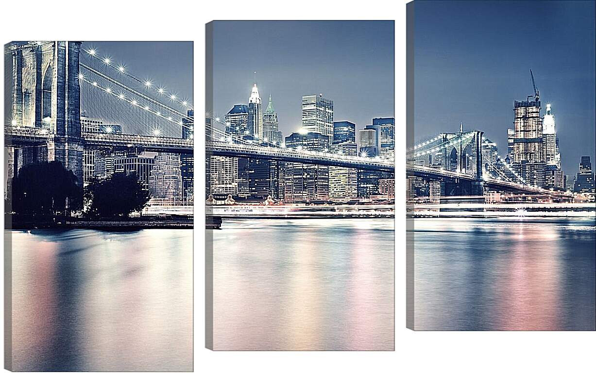 Модульная картина - Бруклинский мост. Нью-Йорк. Америка.
