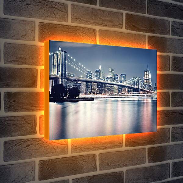 Лайтбокс световая панель - Бруклинский мост. Нью-Йорк. Америка.