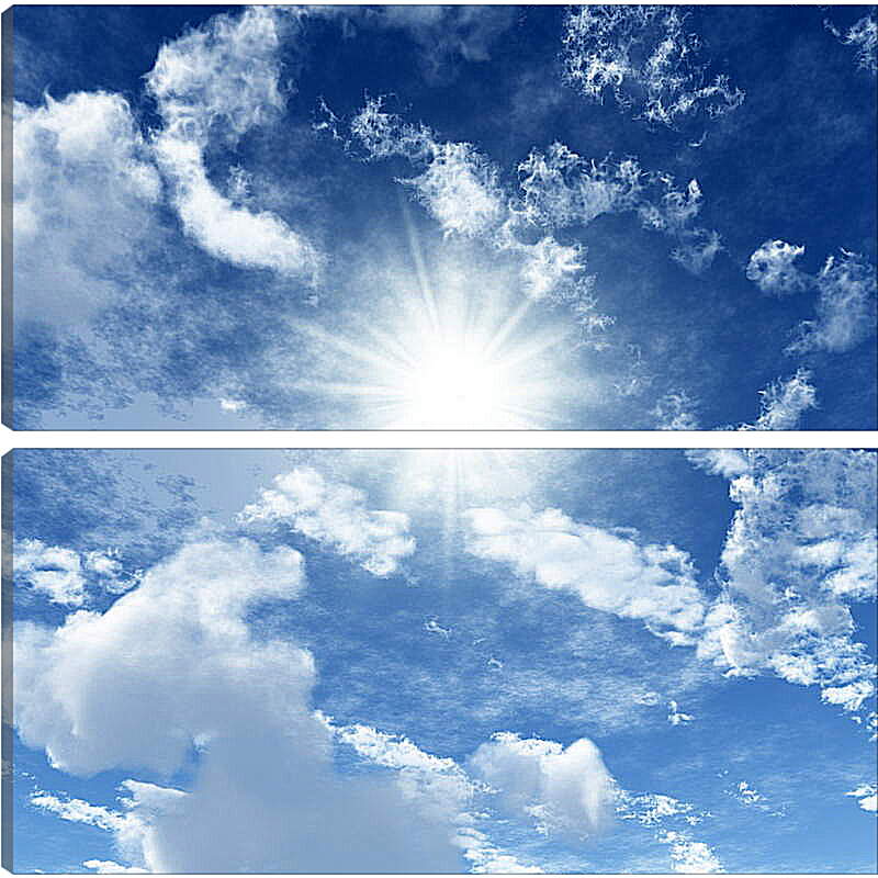 Модульная картина - Солнце в небе

