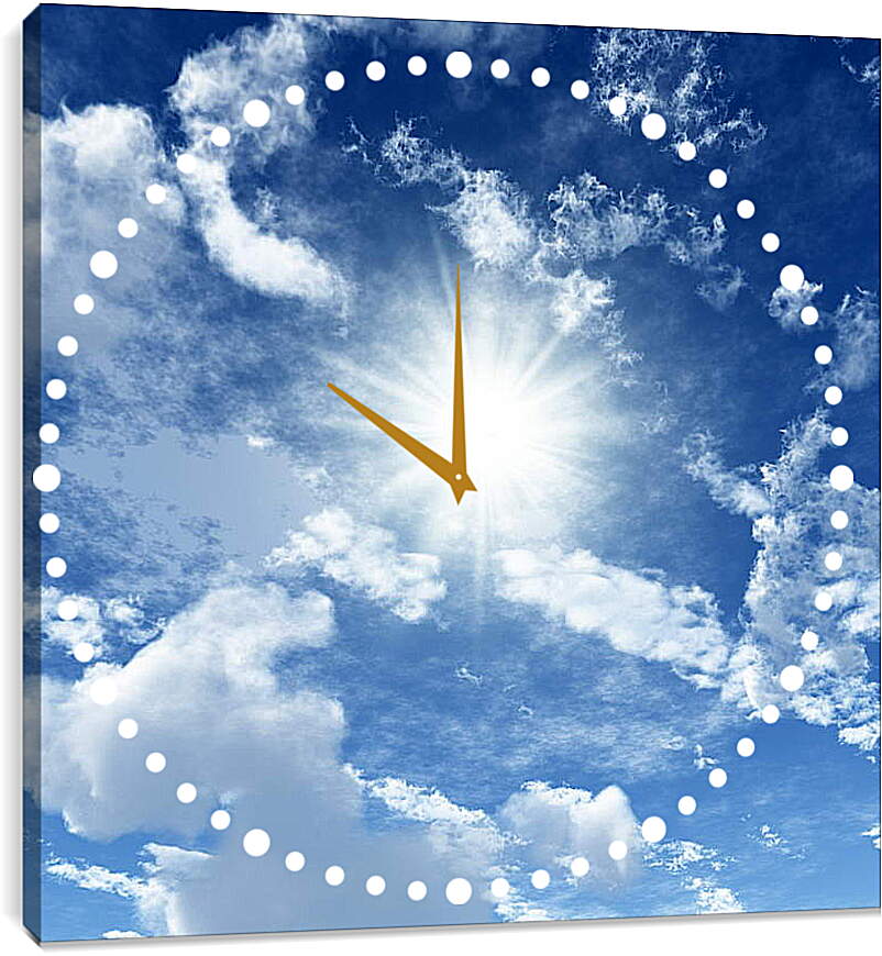 Часы картина - Солнце в небе
