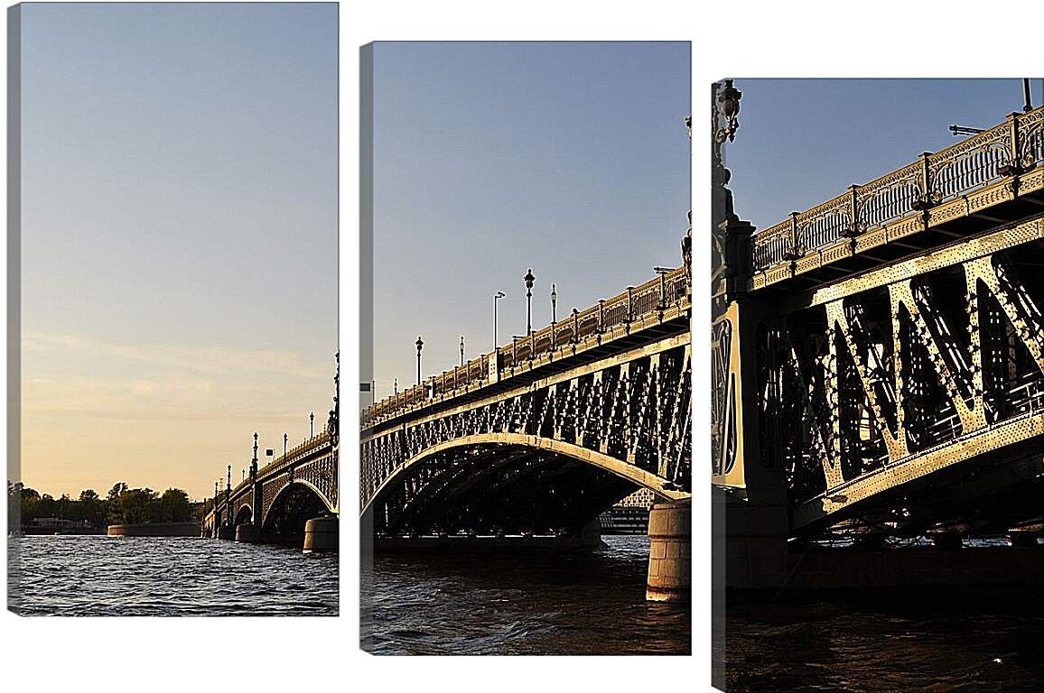 Модульная картина - Мост в Санкт-Петербурге
