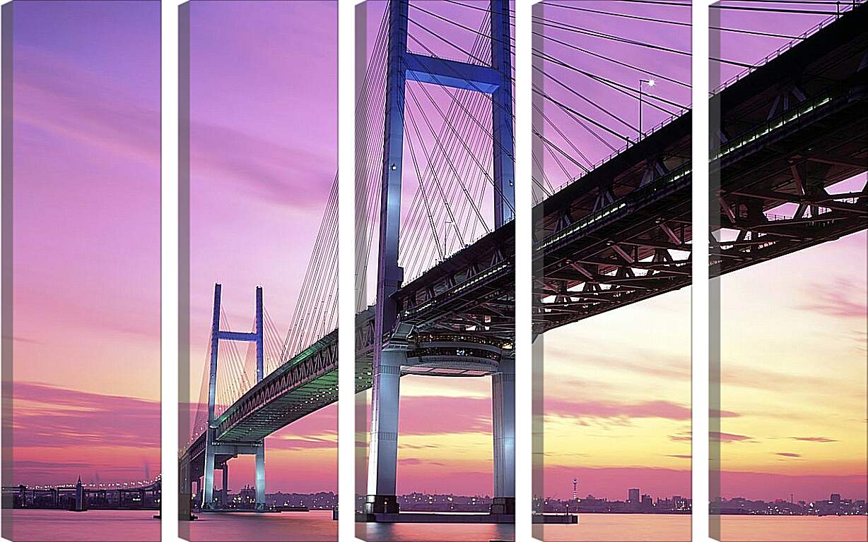 Модульная картина - Городской пейзаж. Мост