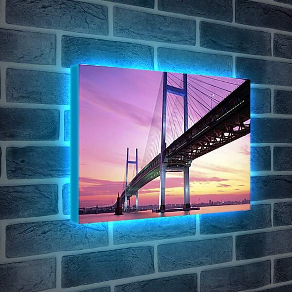 Лайтбокс световая панель - Городской пейзаж. Мост
