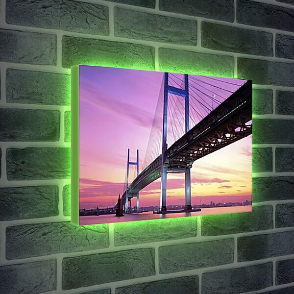 Лайтбокс световая панель - Городской пейзаж. Мост