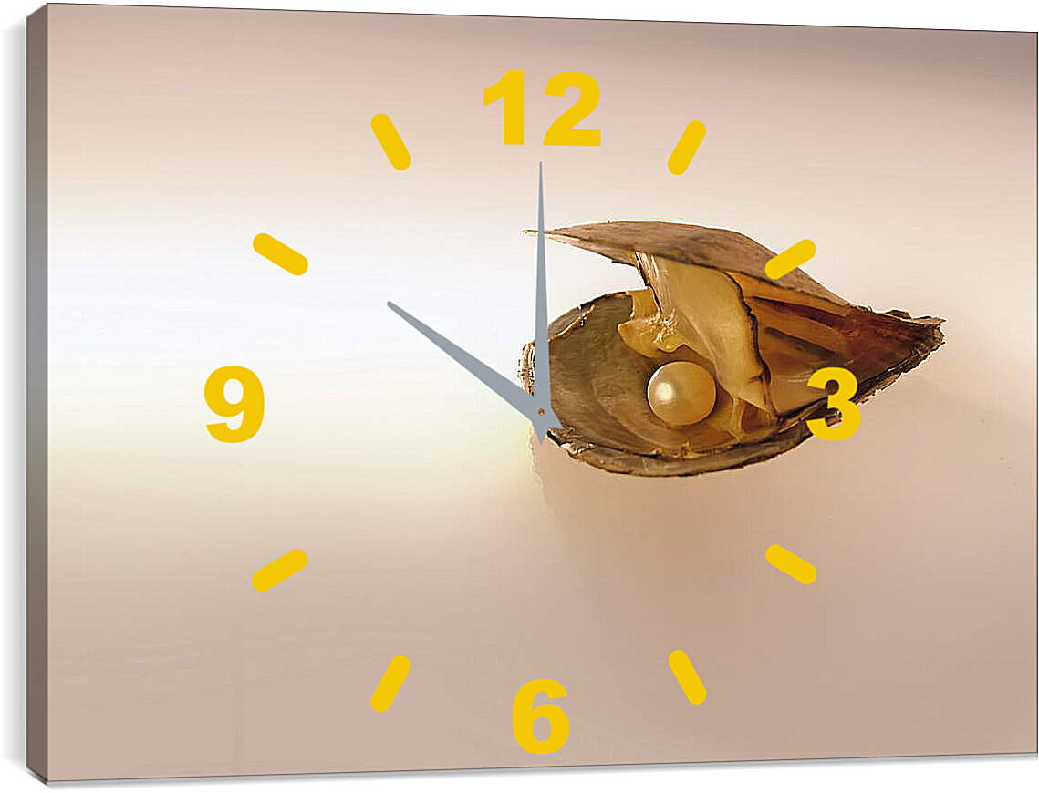 Часы картина - Жемчужина в раковине
