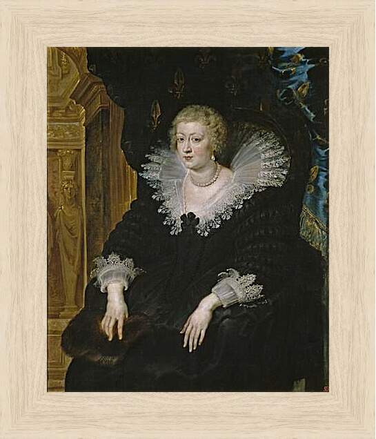 Картина в раме - Ana de Austria, reina de Francia. Питер Пауль Рубенс