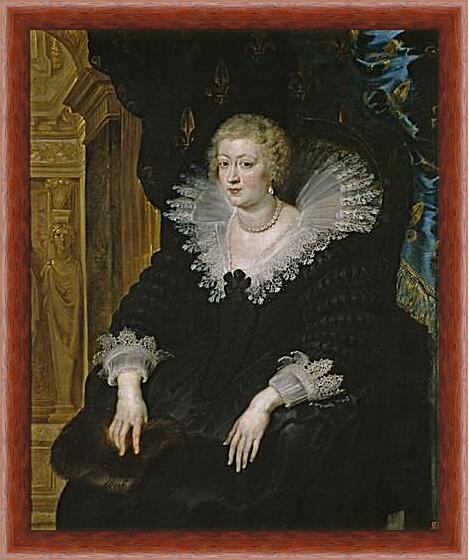 Картина в раме - Ana de Austria, reina de Francia. Питер Пауль Рубенс