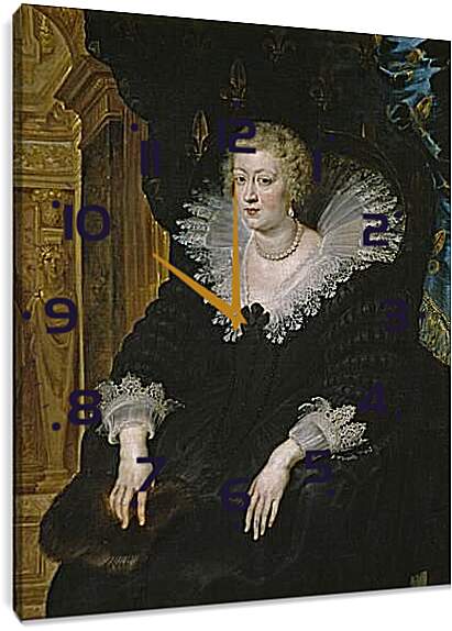 Часы картина - Ana de Austria, reina de Francia. Питер Пауль Рубенс