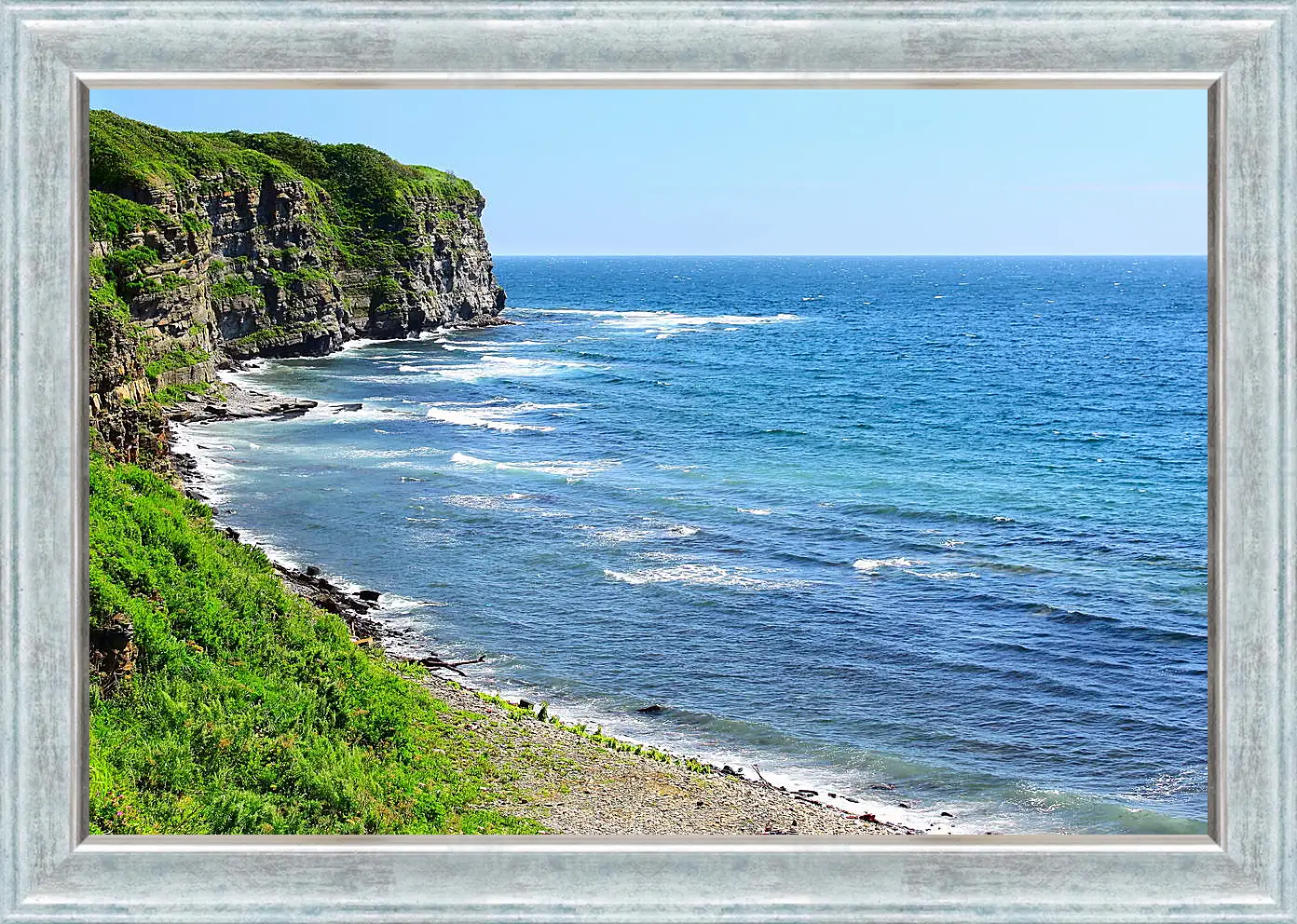 Картина в раме - Морская бухта
