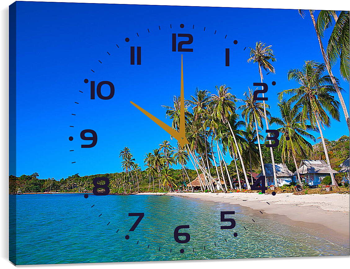 Часы картина - Высокие пальмы
