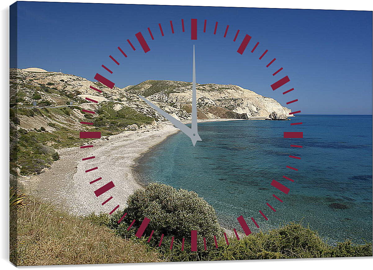 Часы картина - Одиночка на пляже
