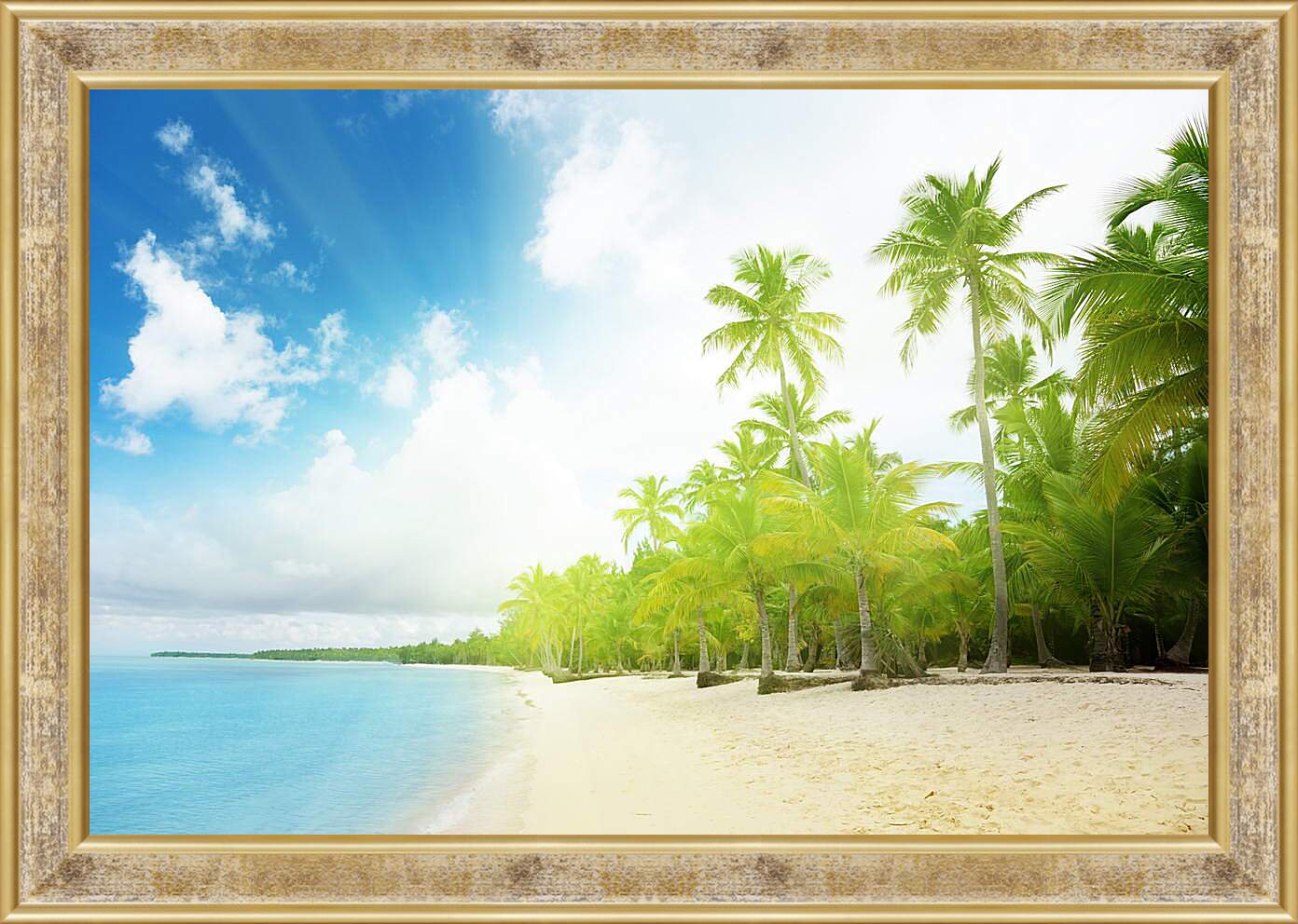 Картина в раме - Солнечный пляж
