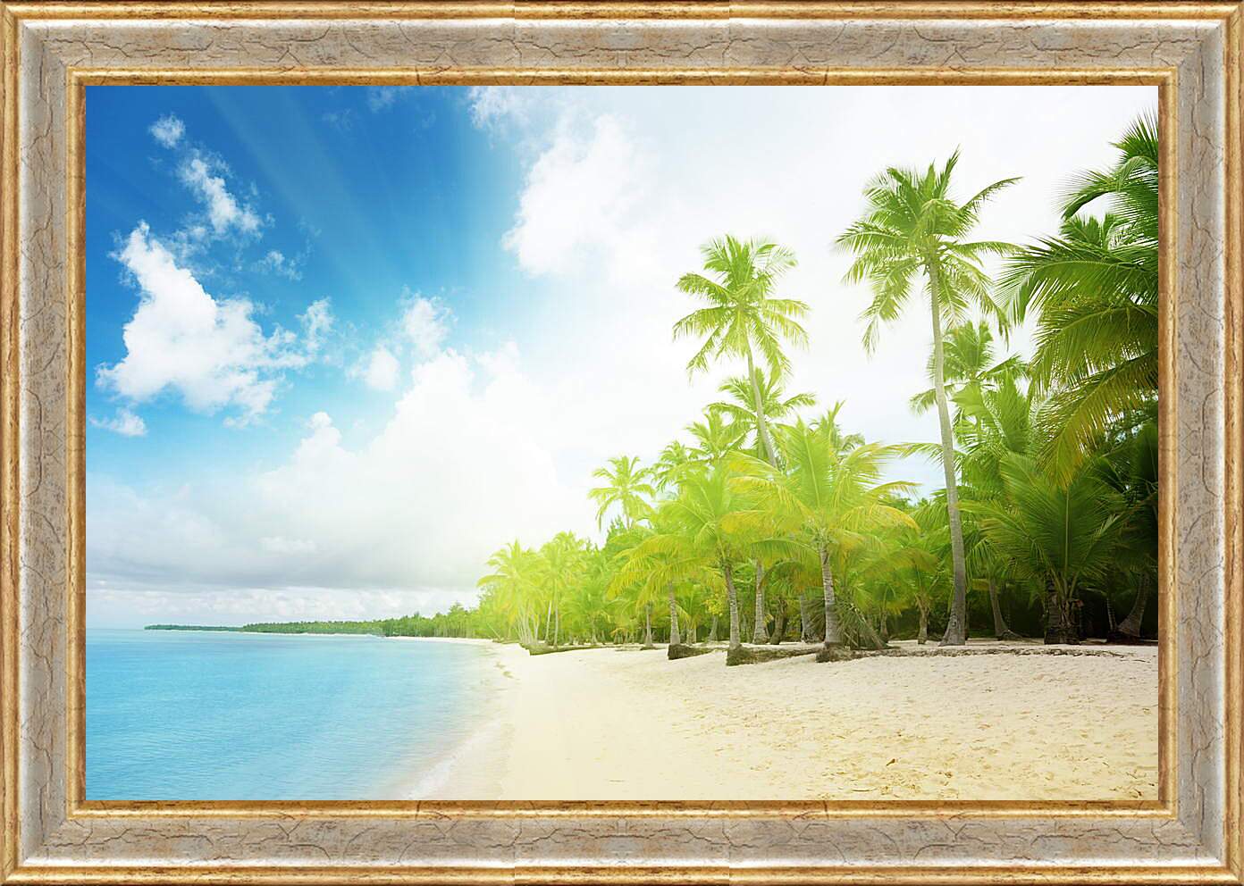 Картина в раме - Солнечный пляж
