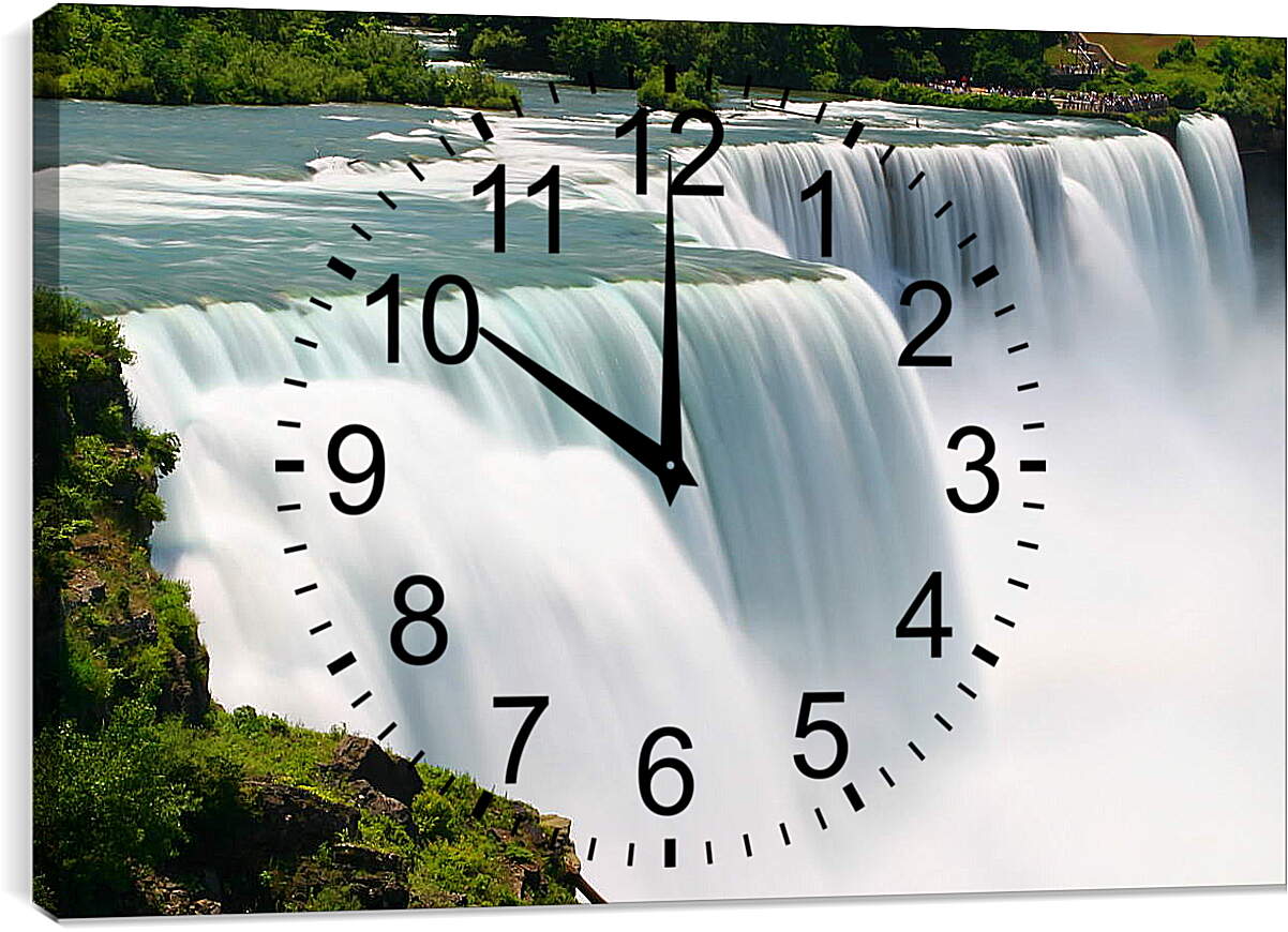 Часы картина - Плоский водопад
