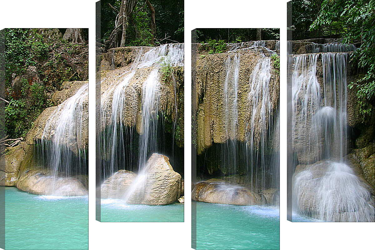 Модульная картина - Красивый маленький водопад
