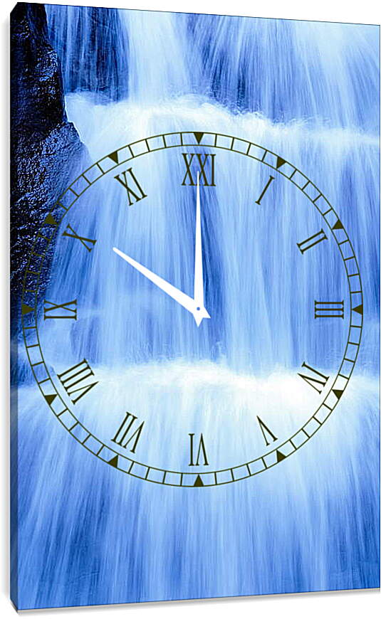 Часы картина - Много струй воды
