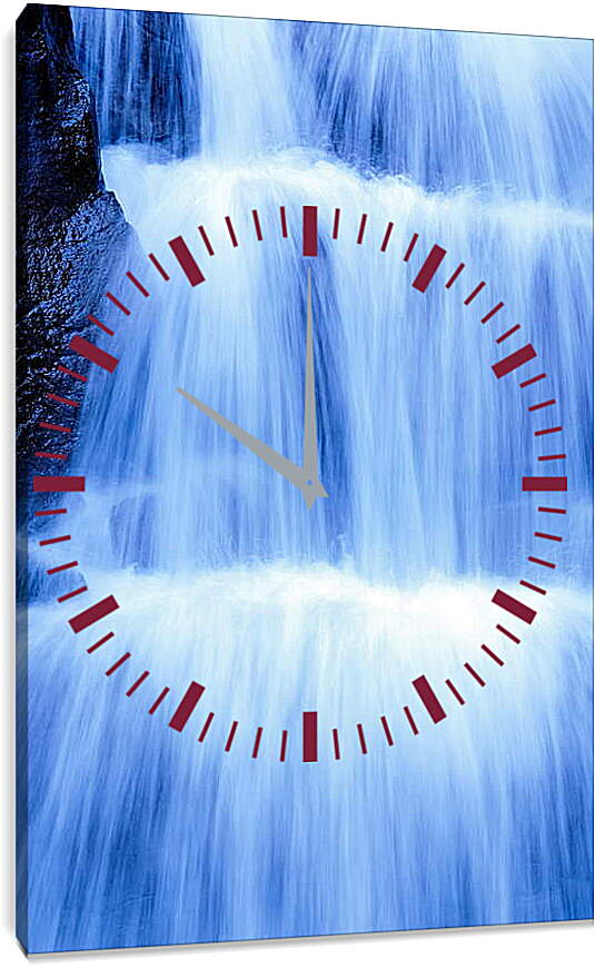 Часы картина - Много струй воды
