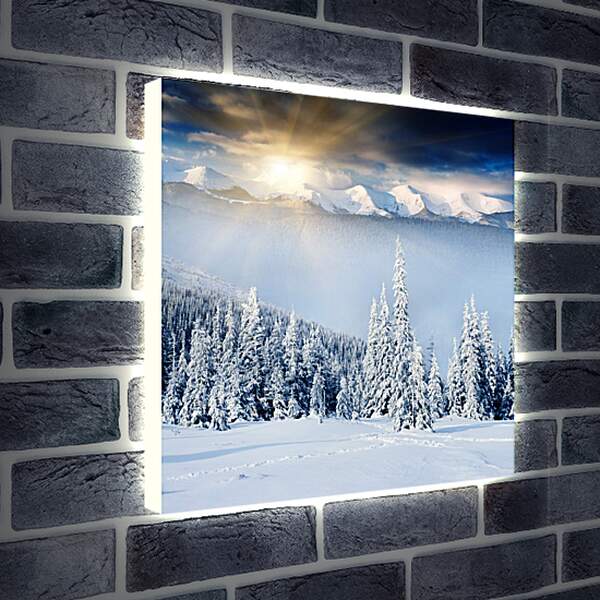 Лайтбокс световая панель - Снежный восход
