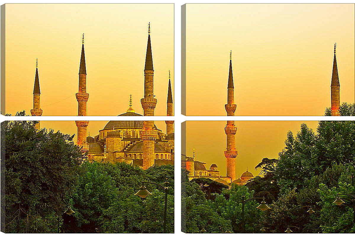 Модульная картина - Мечеть на  закате
