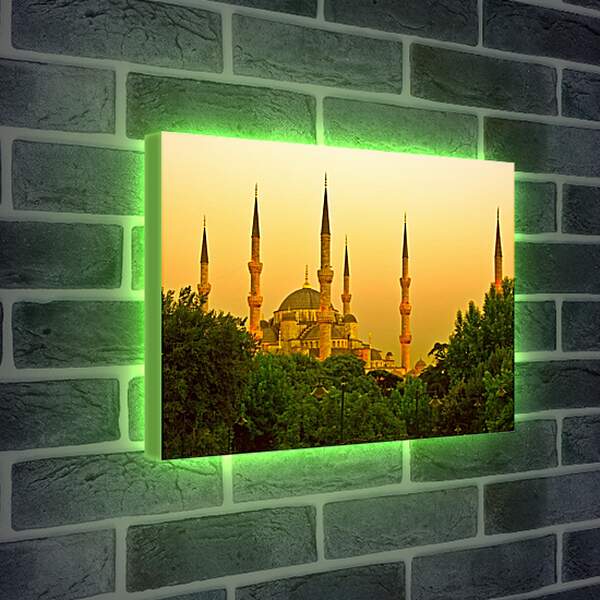 Лайтбокс световая панель - Мечеть на  закате
