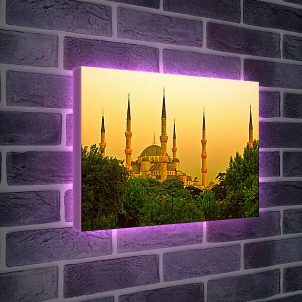 Лайтбокс световая панель - Мечеть на  закате
