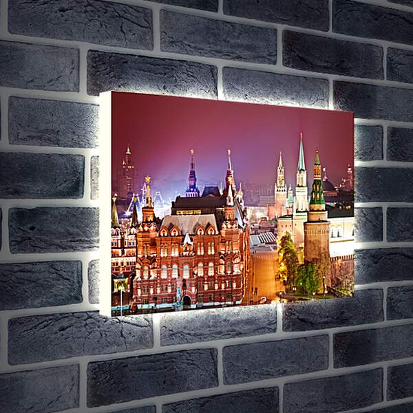 Лайтбокс световая панель - Москва. Вид на Красную площадь.