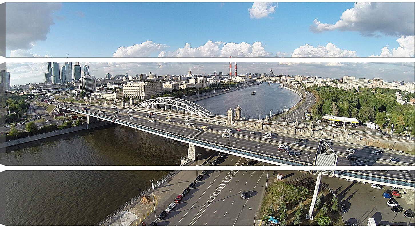 Модульная картина - мост через Москву реку
