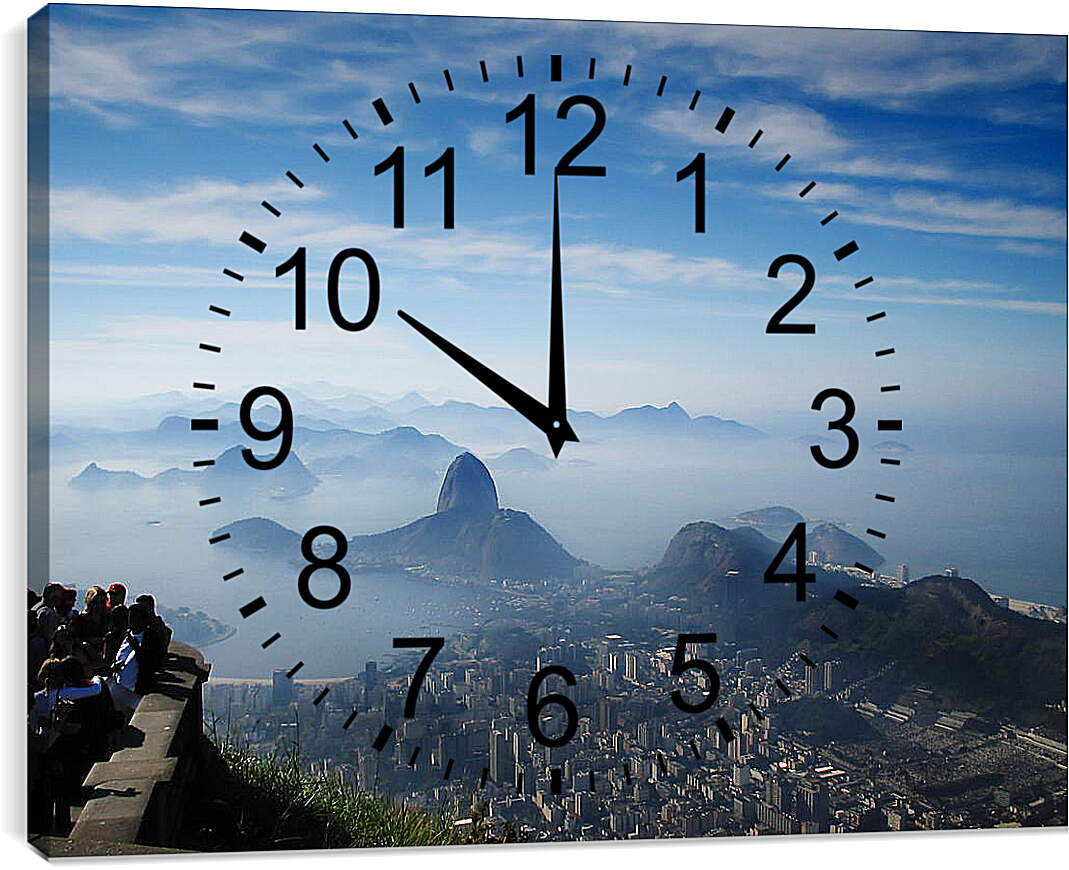 Часы картина - Туман над Рио-де-Жанейро
