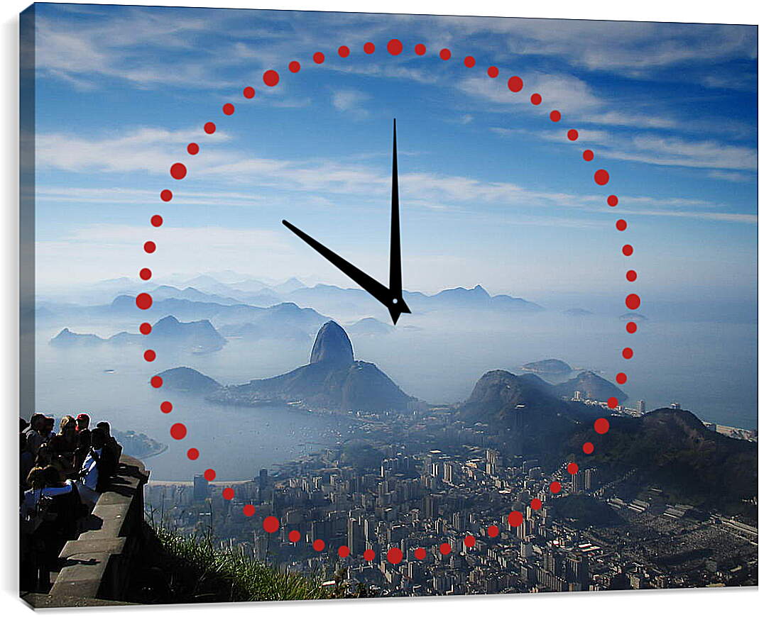 Часы картина - Туман над Рио-де-Жанейро
