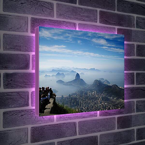 Лайтбокс световая панель - Туман над Рио-де-Жанейро
