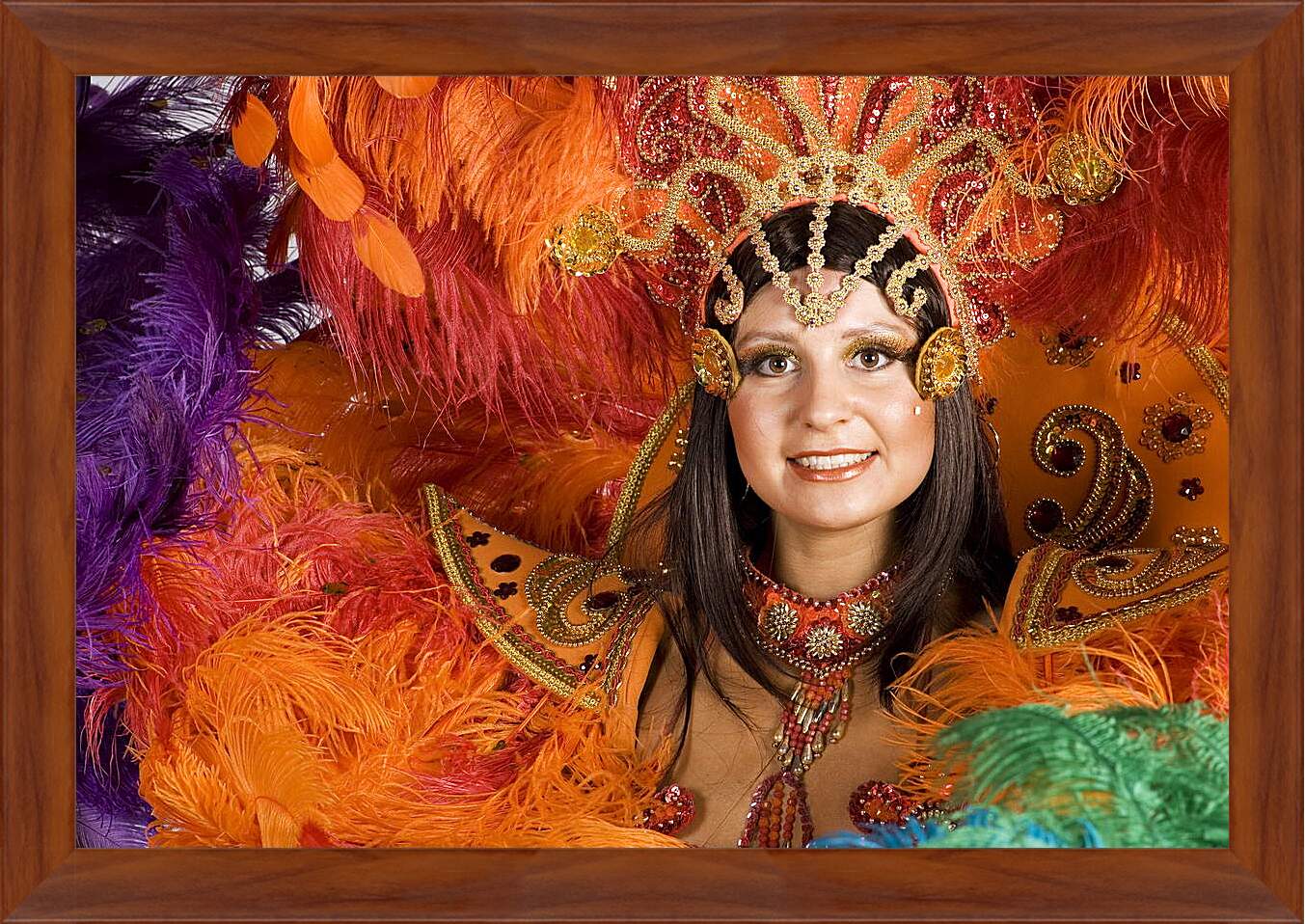 Картина в раме - Участница бразильского карнавала
