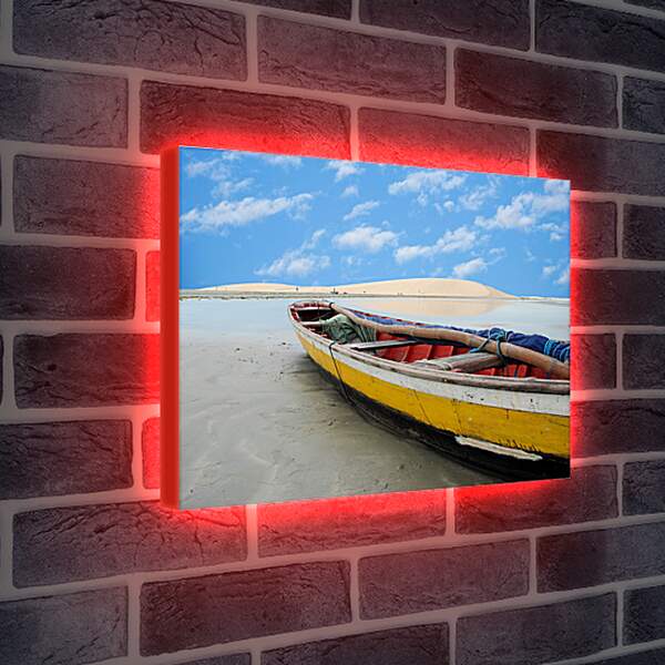 Лайтбокс световая панель - Лодка на берегу
