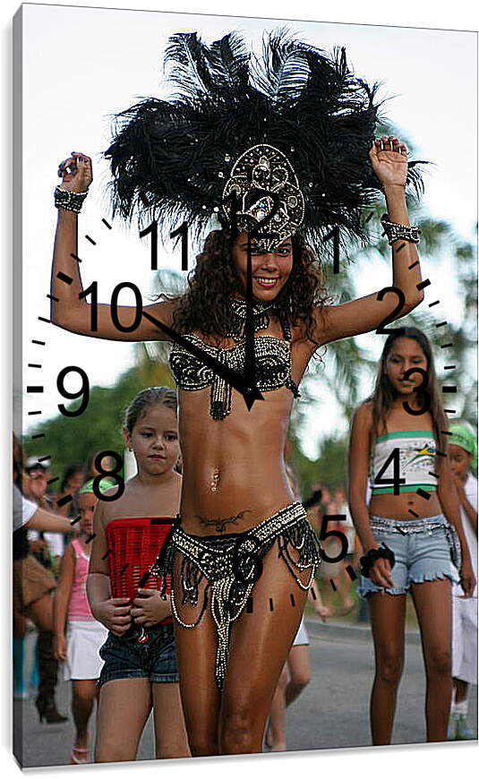 Часы картина - Танцовщица карнавала

