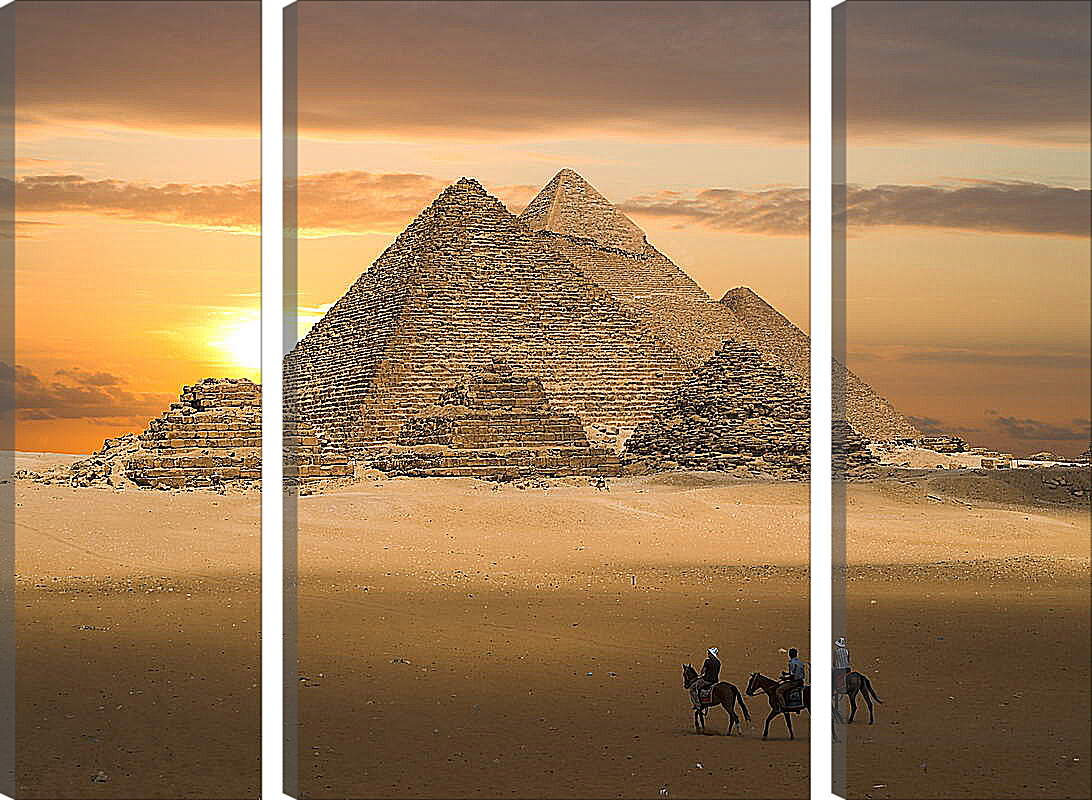 Модульная картина - Пирамиды на закате
