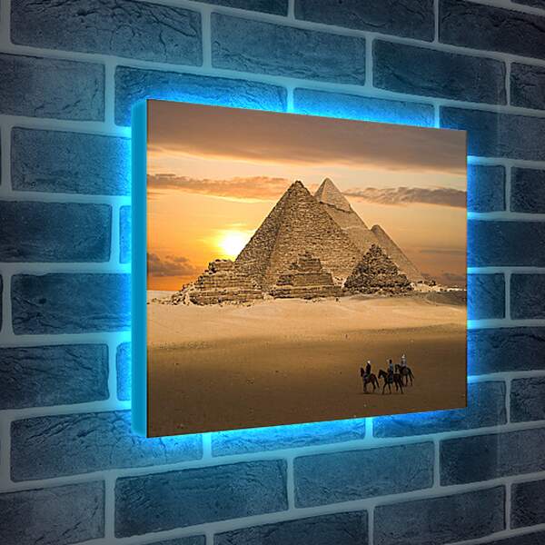 Лайтбокс световая панель - Пирамиды на закате
