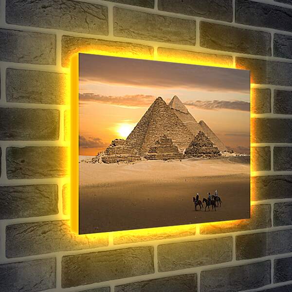 Лайтбокс световая панель - Пирамиды на закате
