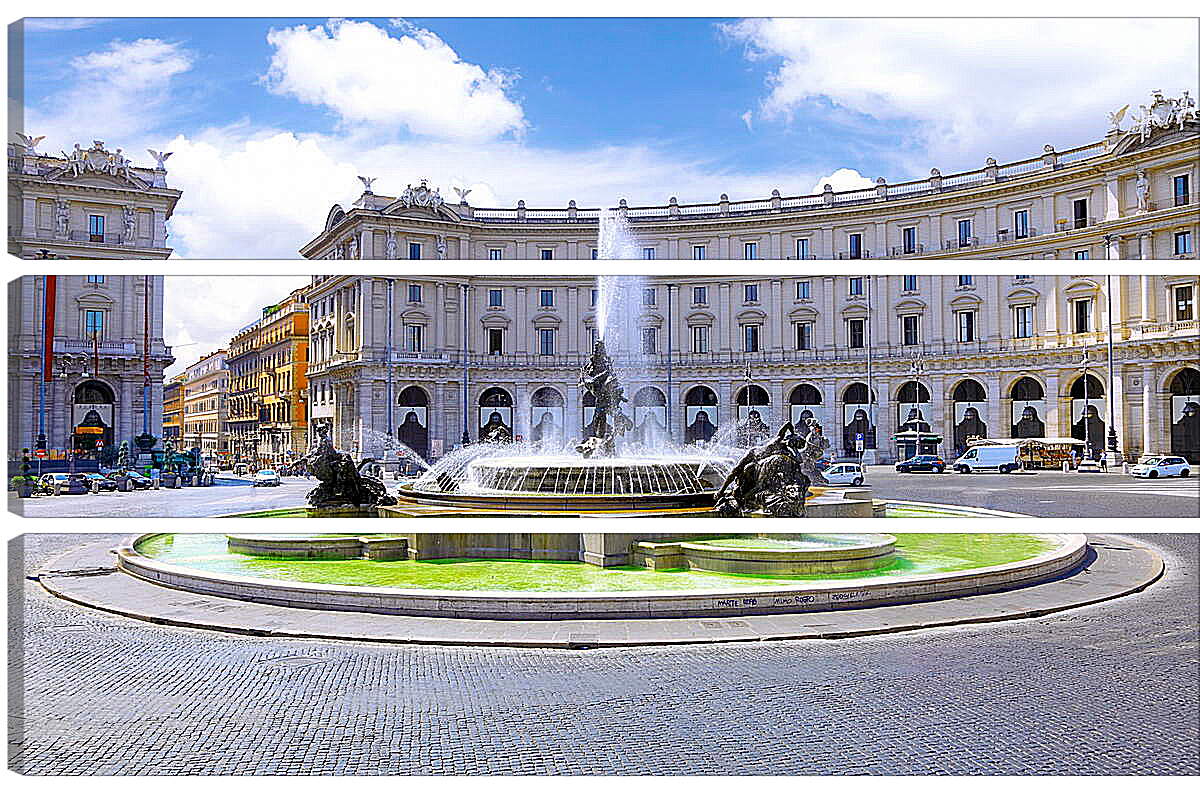 Модульная картина - Площадь в Риме
